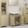 Armario de baño madera contrachapada color roble 60x33x61 cm 3