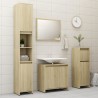 Armario de baño madera contrachapada color roble 60x33x61 cm 5
