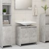 Armario de baño madera contrachapada gris hormigón 60x33x61 cm 1