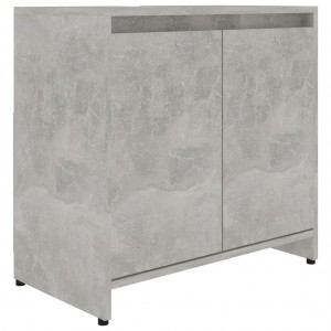 Armario de baño madera contrachapada gris hormigón 60x33x61 cm H