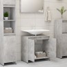 Armario de baño madera contrachapada gris hormigón 60x33x61 cm 3