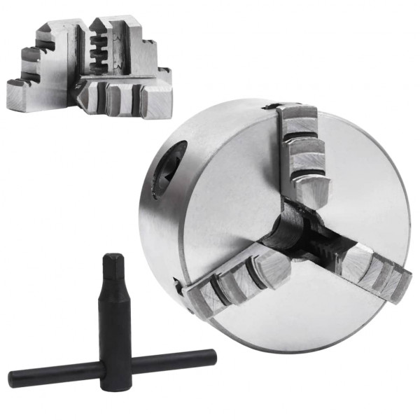 Bucha de torno autocentrante com 3 grampos 80 mm aço M 2