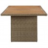 Mesa de jantar jardim 200x100x74 cm vime PE castanho 3