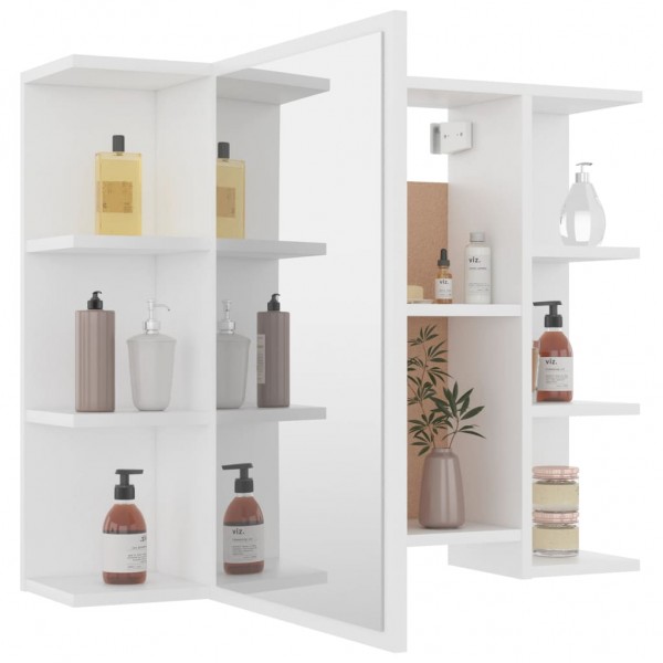 Armario de espejo de baño madera contrachapada 80x20.5x64 cm M 4