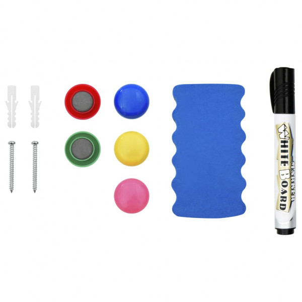 Quadro de escrita magnético 90x60 cm aço branco M 5