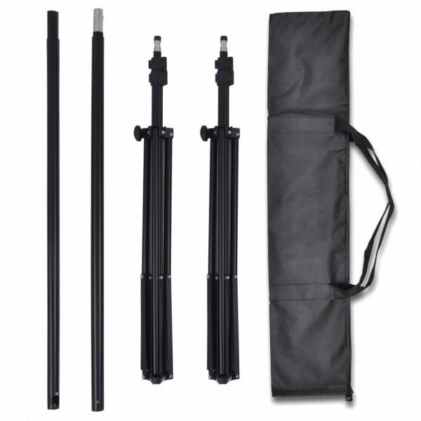 Kit estudio 3 telones fondo algodón estructura ajustable 3x5 m M 4