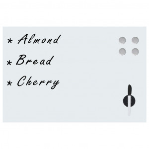 Quadro magnético em vidro para parede 50x30 cm H