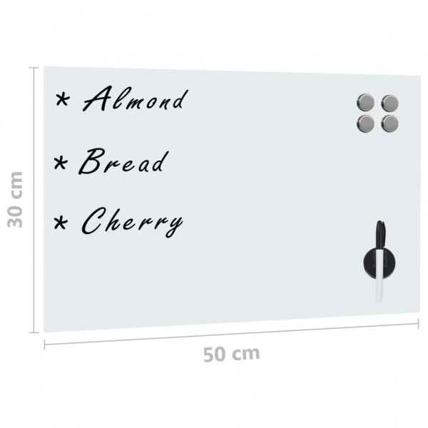 Pizarra magnética de pared vidrio 50x30 cm M 5