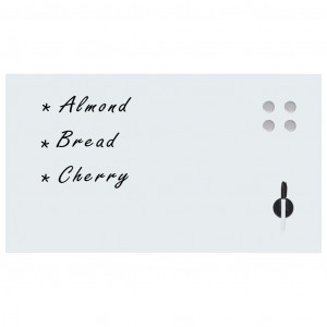Pizarra magnética de pared vidrio 120x60 cm H