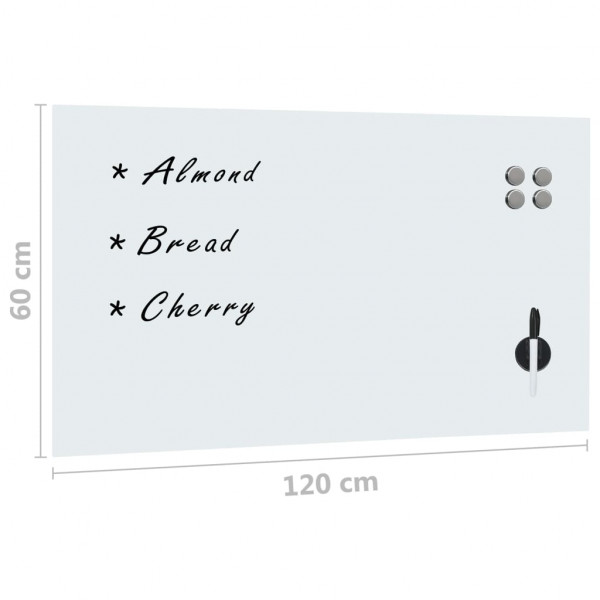 Pizarra magnética de pared vidrio 120x60 cm M 5