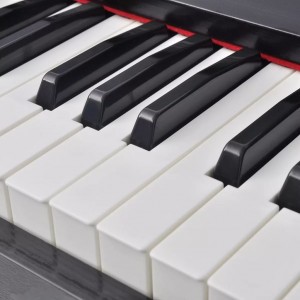 Piano digital de 88 teclas con pedales negro tabla melamina H