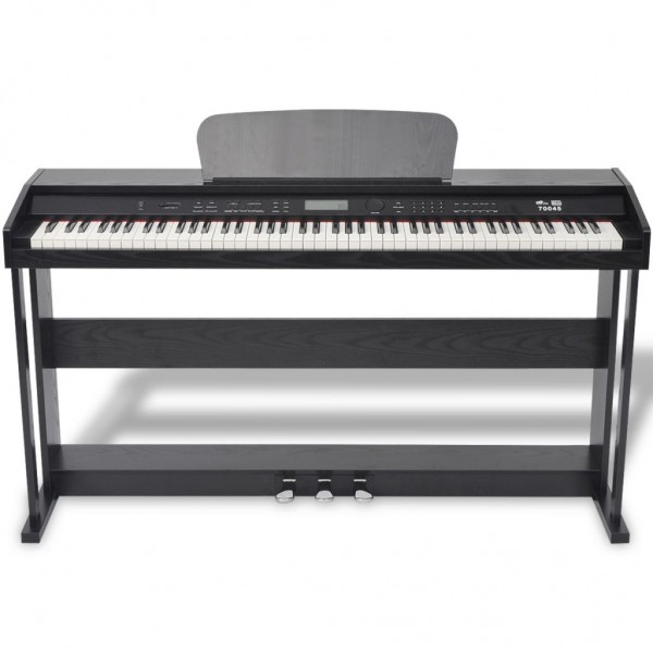 Piano digital de 88 teclas con pedales negro tabla melamina M 5