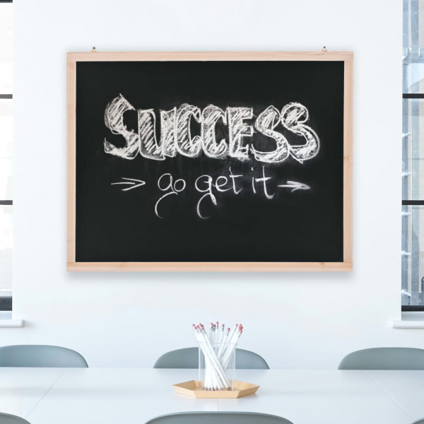 Quadro negro de parede em madeira de cedro 60x80cm M 2