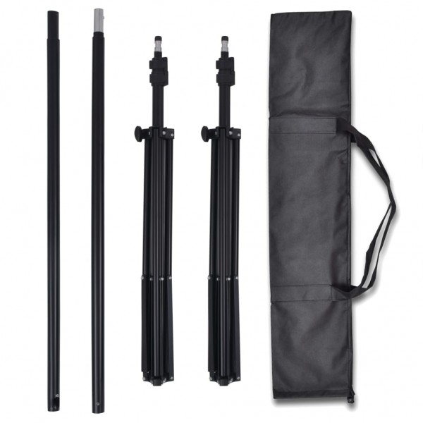 Kit estúdio fotografia 3 fundos algodão. moldura ajustável 3x6m M 4