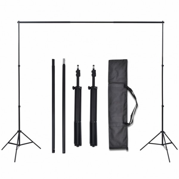 Kit estudio 3 telones fondo algodón estructura ajustable 3x6 m M 5
