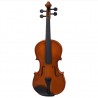 Conj completo violino c/ arco e apoio queixo madeira escura 4/4 4