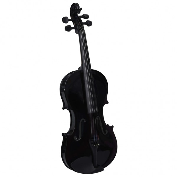 Juego completo de violín con arco y mentonera negro 4/4 M 3
