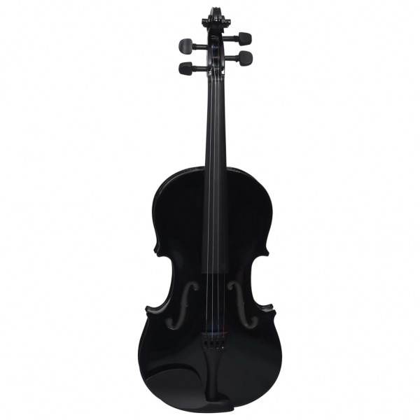 Juego completo de violín con arco y mentonera negro 4/4 M 4