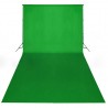 Fundo fotográfico s/ suporte algodão verde 600x300cm chroma key 4