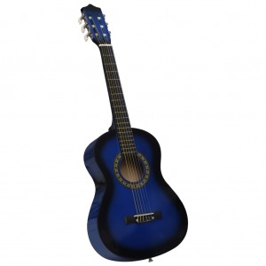 Guitarra clássica iniciantes/crianças com saco 1/2 34 azul H