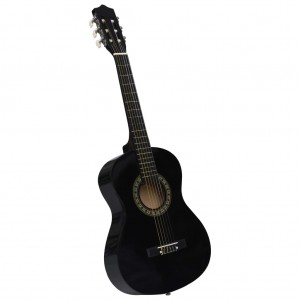 Guitarra clásica principiante y niño con funda negro 1/2 34 H