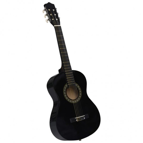 Guitarra clásica principiante y niño con funda negro 1/2 34 M 2