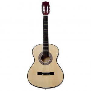 Guitarra clásica para principiantes madera tilo negro 4/4 39 H