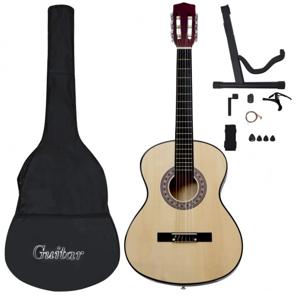 12 peças conjunto de guitarra clássica para iniciantes 4/4 39 M 2