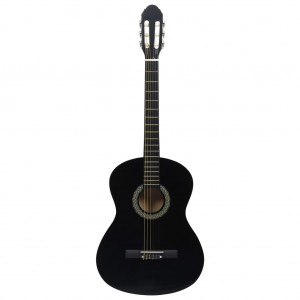 Guitarra clássica para iniciantes 4/4 39 madeira tilia preto H