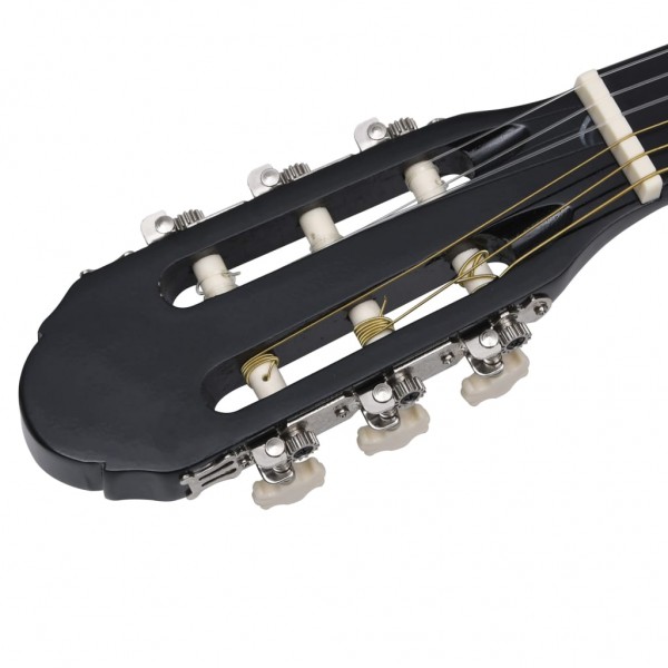 Guitarra clássica para iniciantes 4/4 39 madeira tilia preto M 4