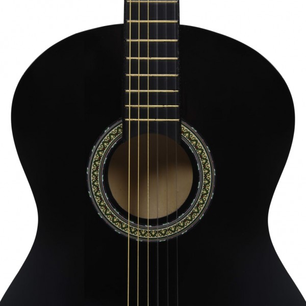 Guitarra clássica para iniciantes 4/4 39 madeira tilia preto M 5