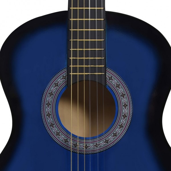 Guitarra clássica iniciantes/crianças 3/4 36 azul M 5