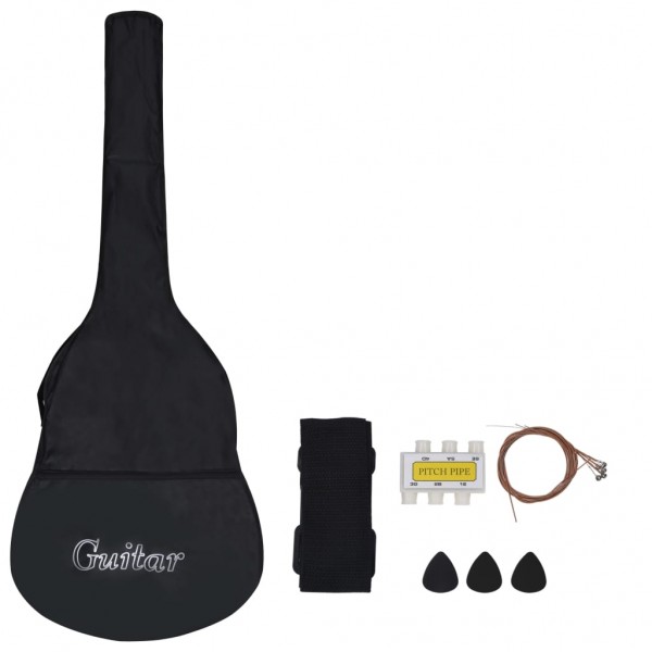 Set de guitarra clásica para principiantes 8 pzas negro 3/4 36 M 5