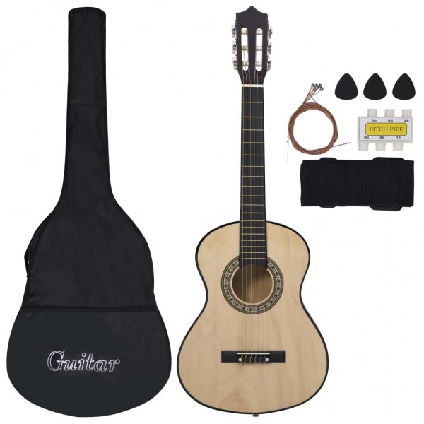 8 pcs conjunto guitarra clássica crianças/iniciantes 1/2 34 M 2