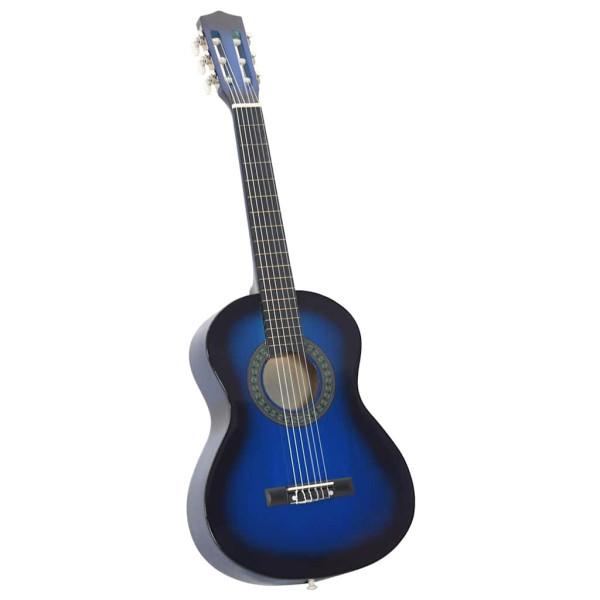 Guitarra clássica iniciantes/crianças 1/2 34 azul M 2