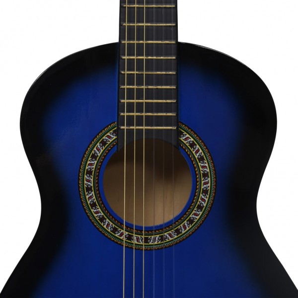Guitarra clássica iniciantes/crianças 1/2 34 azul M 5