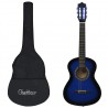 Set de guitarra clásica para principiantes 8 pzas azul 1/2 34 1