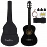 Set de guitarra clásica para principiantes 8 pzas negro 1/2 34 2