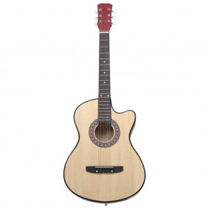 Guitarra acústica con cutaway 6 cuerdas madera tilo 38 H