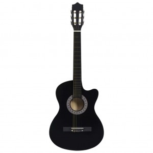 Guitarra clássica cutaway com 6 cordas 38 preto H