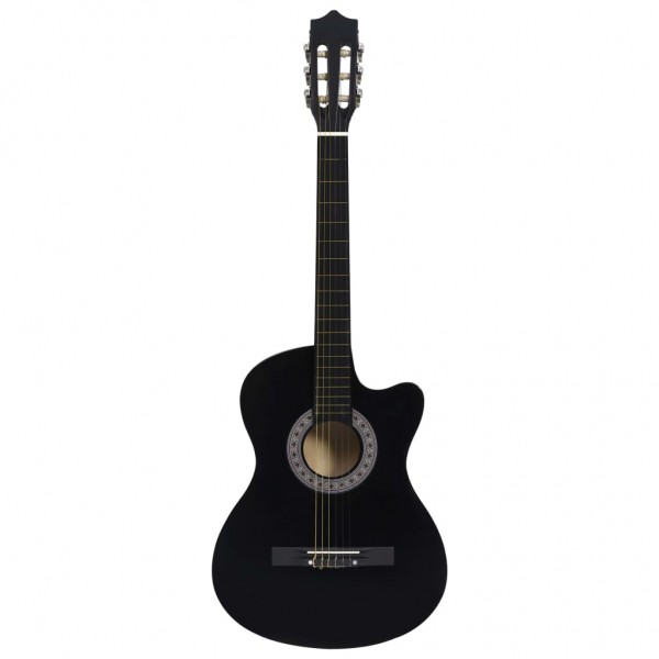 Guitarra clássica cutaway com 6 cordas 38 preto M 2