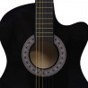 Guitarra clássica cutaway com 6 cordas 38 preto 5