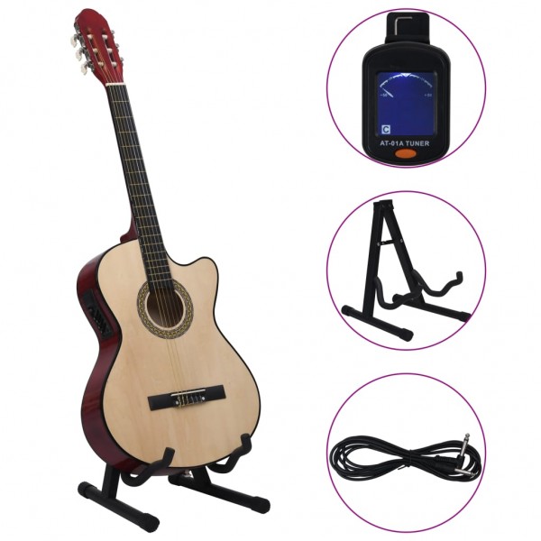 Set de guitarra occidental 12 pzas con ecualizador y 6 cuerdas M 3
