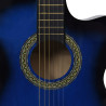 Guitarra clássica cutaway com equalizador e 6 cordas azul 5
