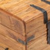 Baúl de madera maciza de acacia 40x40x40 cm 2