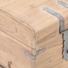 Baúl de madera maciza de acacia 40x40x40 cm 2