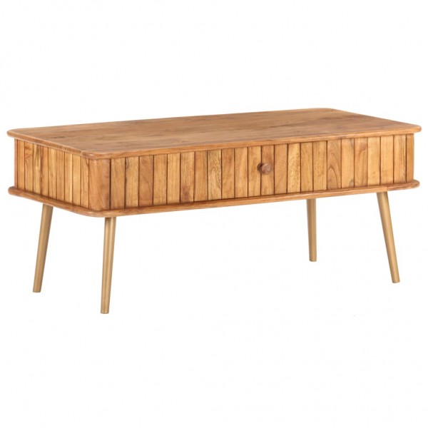 Mesa de centro madera maciza de acacia 100x50x40 cm D
