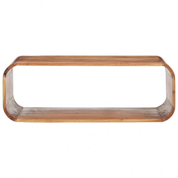 Mesa de centro de madera maciza de acacia 90x50x30 cm M 2