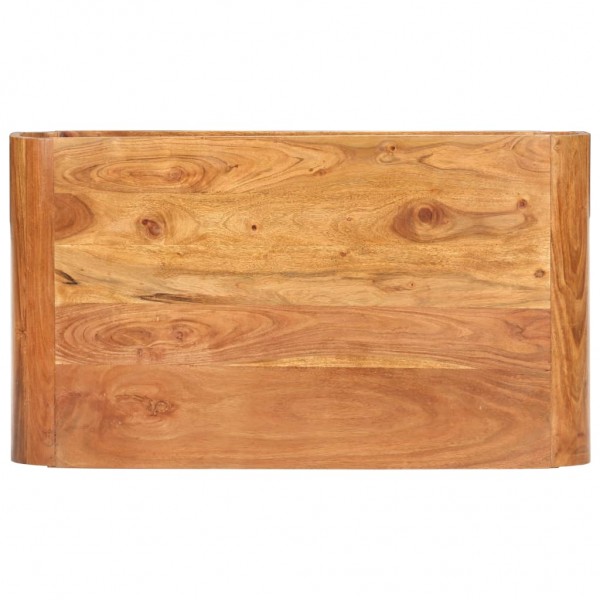 Mesa de centro de madera maciza de acacia 90x50x30 cm M 4