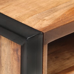 Mesa de dormir acacia maciça acabamento de sheesham 40x35x55 cm H